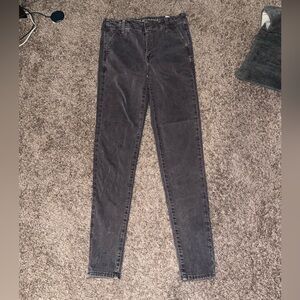 American Eagle High Rise Gray Jeans